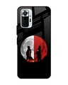 Shop Anime Red Moon Premium Glass Case for Redmi Note 10 Pro (Shock Proof,Scratch Resistant)-Front