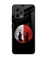 Shop Anime Red Moon Premium Glass Case for Redmi Note 12 5G (Shock Proof, Scratch Resistant)-Front