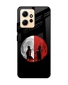 Shop Anime Red Moon Premium Glass Case for Redmi Note 12 (Shock Proof, Scratch Resistant)-Front