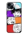 Shop Anime Sketch Premium Glass Case for Apple iPhone 14 (Shock Proof,Scratch Resistant)-Front