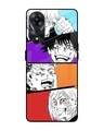 Shop Anime Sketch Premium Glass Case for Oppo A78 5G (Shock Proof, Scratch Resistant)-Front