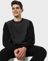 Shop Anthra Melange Contrast Fleece Sweatshirt