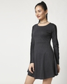 Shop Anthra Melange Flared Dress-Design