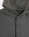 Shop Men's Grey Zip Panel Hoodie