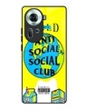 Shop Anti Social Club Premium Glass Case for Oppo Reno11 5G(Shock Proof, Scratch Resistant)-Front