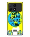 Shop Anti Social Club Premium Glass Case for Poco X6 Pro 5G(Shock Proof, Scratch Resistant)-Front