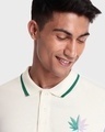 Shop Men's Antique White Cut N Sew Polo T-shirt