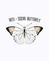 Shop Antisocial Butterfly Boyfriend T-Shirt White-Full