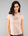 Shop Antisocial Butterfly Half Sleeve Printed T-Shirt Baby Pink -Front