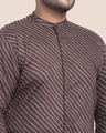 Shop AOP Mandarin Collar Full Sleeve Shirt
