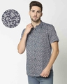 Shop AOP Satin Print Half Sleeve Shirt-Front