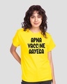 Shop Apna Vaccine Aayega Boyfriend T-Shirt-Front