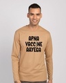 Shop Apna Vaccine Aayega Full Sleeve T-Shirt-Front