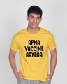 Shop Apna Vaccine Aayega Half Sleeve T-Shirt-Front