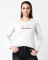 Shop Apparently Dramatic Full Sleeves T-Shirt White-Front