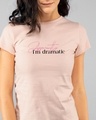 Shop Apparently Dramatic Half Sleeve Printed T-Shirt Baby Pink-Front