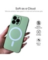 Shop Apple iPhone 13 Green Liquid Silicone Case With Magsafe-Design