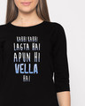 Shop Apun Hi Vella Round Neck 3/4th Sleeve T-Shirt-Front
