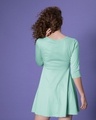 Shop Aqua Green Flared Dress-Full