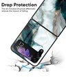 Shop Aqua Green Marble Premium Glass Case for Samsung Galaxy Z Flip4 5G (Shock Proof, Scratch Resistant)-Design