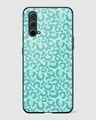 Shop Aqua Leopard Print Premium Glass Case for OnePlus Nord CE 5G-Front