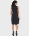 Shop Arcade Green Sleeveless High Neck Slim Fit Zipper Dress-Design