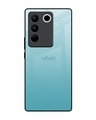 Shop Arctic Blue Premium Glass Case For Vivo V27 Pro 5G (Shock Proof, Scratch Resistant)-Front