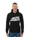 Shop Men's Black Arctic Monkeys Print Regular Fit Hoodie-Front