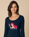 Shop Ariel Food Scoop Neck Full Sleeve T-Shirt (DL)-Front