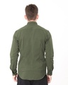 Shop Army Green Fleece Cargo Shirt-Full