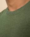Shop Army Green Melange Light Sweatshirt