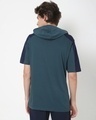 Shop Atlantic Deep Color Block Half Sleeve Hoodie T-shirt-Design