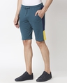 Shop Atlantic Deep,Pageant Blue,Ceylon Yellow Plain Cut N Sew Fashion Shorts-Design