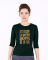 Shop Attitude Bachpan Se Hai Round Neck 3/4th Sleeve T-Shirt-Front