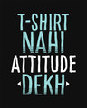 Shop Attitude Dekh Basic Round Hem T-Shirt