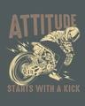 Shop Attitude Starts Full Sleeve T-Shirt-Full