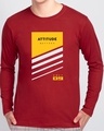 Shop Attitude Yellow Full Sleeve T-Shirt-Front