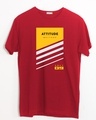 Shop Attitude Yellow Half Sleeve T-Shirt-Front