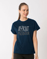 Shop Aukat Se Majboor Boyfriend T-Shirt-Front