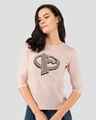 Shop Avengers 3d Round Neck 3/4th Sleeve T-Shirt (AVL) Baby Pink-Front