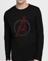 Shop Avengers All Stars Full Sleeve T-Shirt Black (AVL)-Front