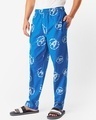 Shop Men's Blue All Over Avengers Broken Logo Printed Pyjamas-Design