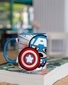 Shop Avengers Captain America Kawaii Ceramic Mug,  (320ml,  Red , Single Piece)-Design