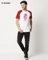 Shop Men's White Avengers Circle - Sun Active Basic Graphic Printed Slim Fit Raglan T-shirt