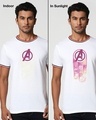 Shop Avengers circle - Sun Active Varsity Rib Half Sleeve T-Shirt-Design