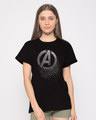 Shop Avengers Dispersion Boyfriend T-Shirt (AVL)-Front