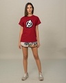 Shop Avengers Doodle Logo Boyfriend T-Shirt (AVL)-Design