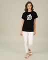Shop Avengers Doodle Logo Boyfriend T-Shirt (AVL)-Full