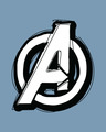 Shop Avengers Doodle Logo Boyfriend T-Shirt (AVL)-Full