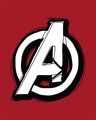 Shop Avengers Doodle Logo Half Sleeve T-Shirt (AVL)
